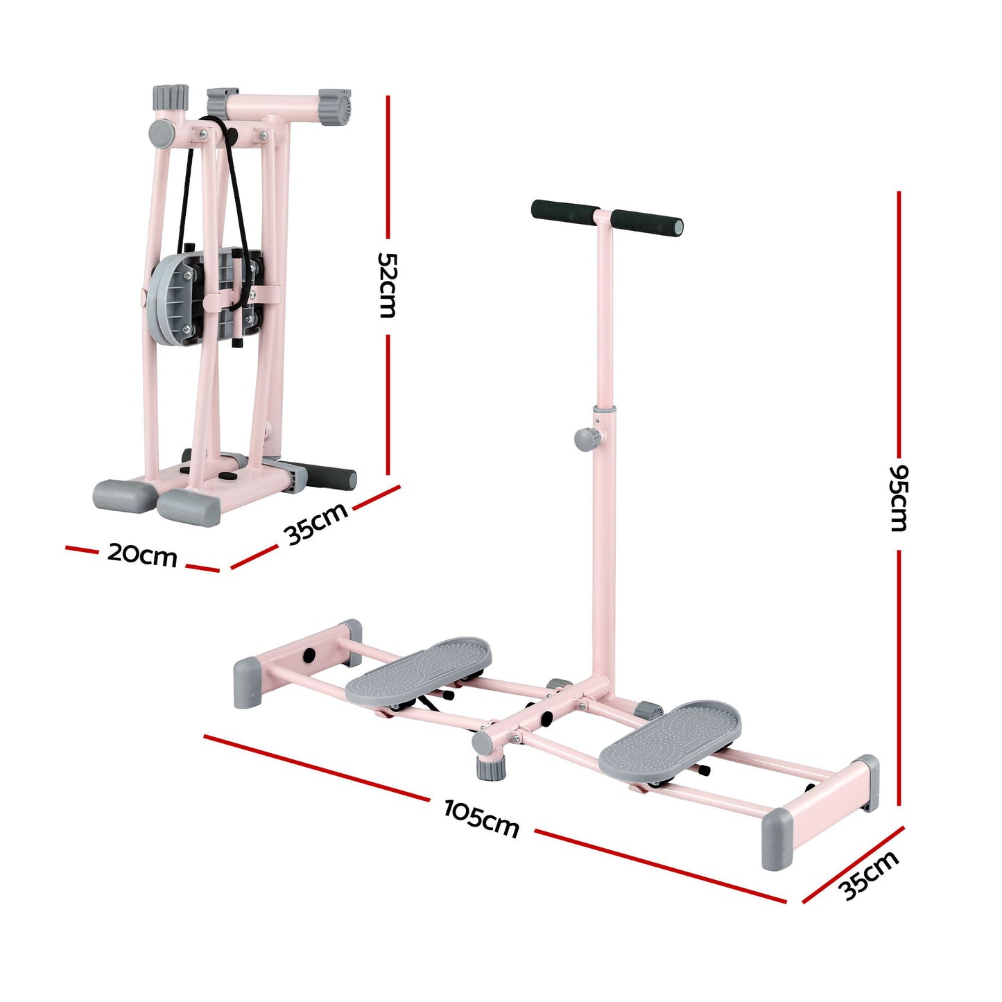 Everfit Foldable Ski Exercise Machine