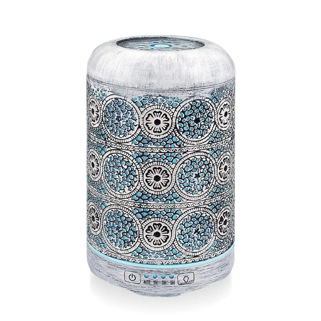 Activiva Metal Diffuser 260ml Vintage White on White Background.