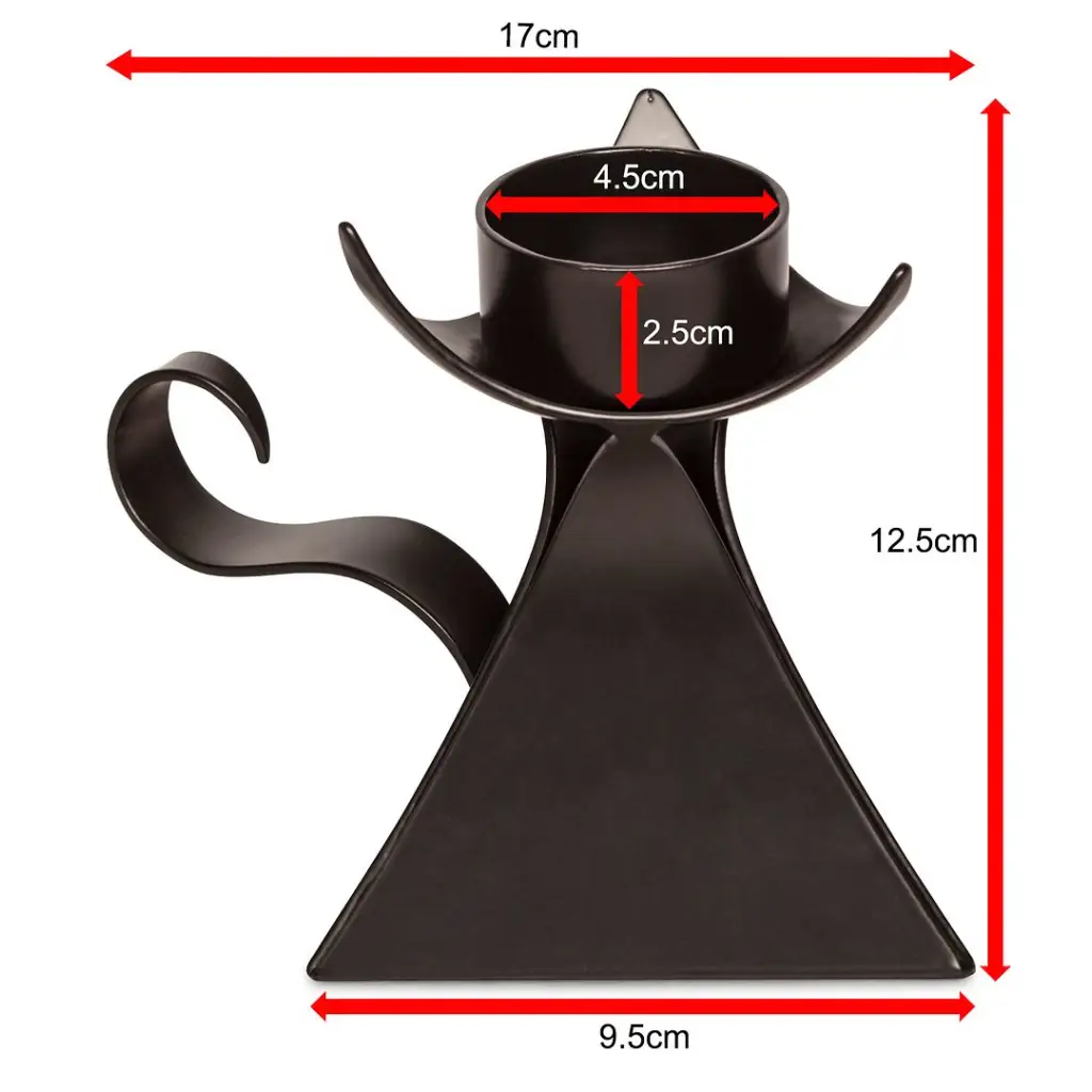 Black Metal Tea Light Candle Holder with Handle