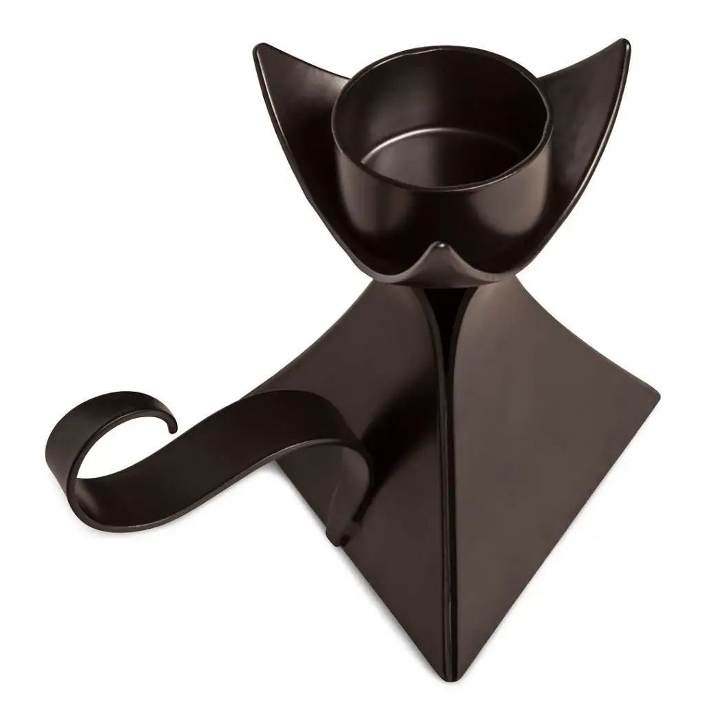 Black Metal Tea Light Candle Holder with handle