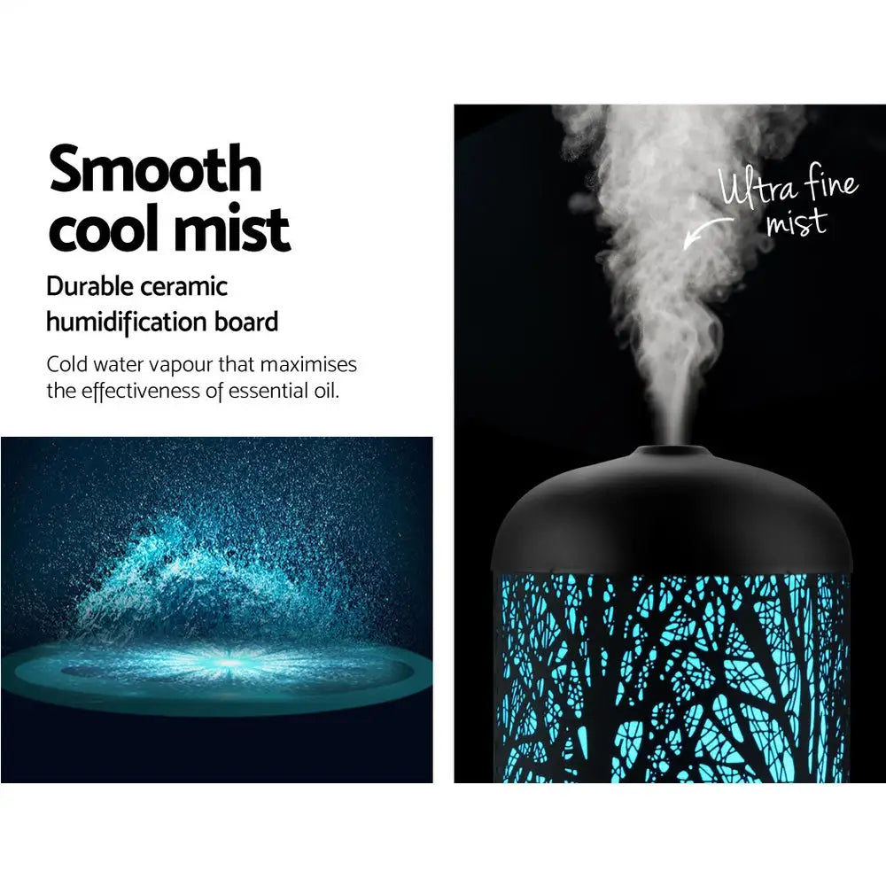 Devanti Aroma Diffuser Black Forrest Pattern 160ml-Diffusers Plus Oz