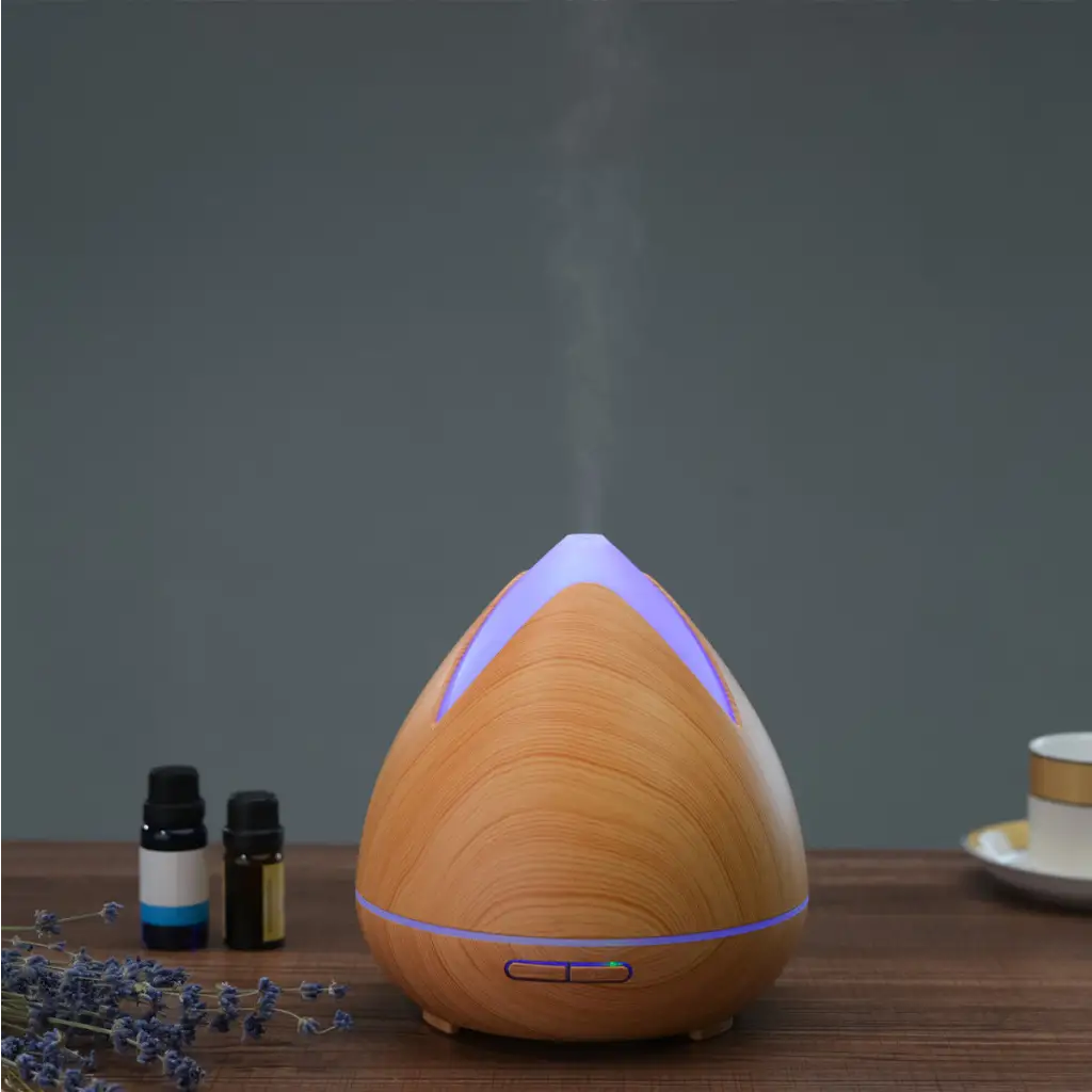 Essential Aroma Diffuser Air Humidifier 400ML - Light Wood