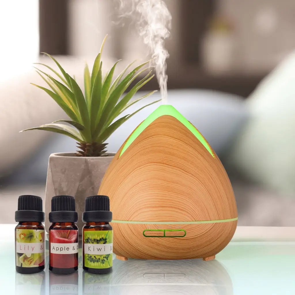 Essential Aroma Diffuser Air Humidifier 400ML - Light Wood