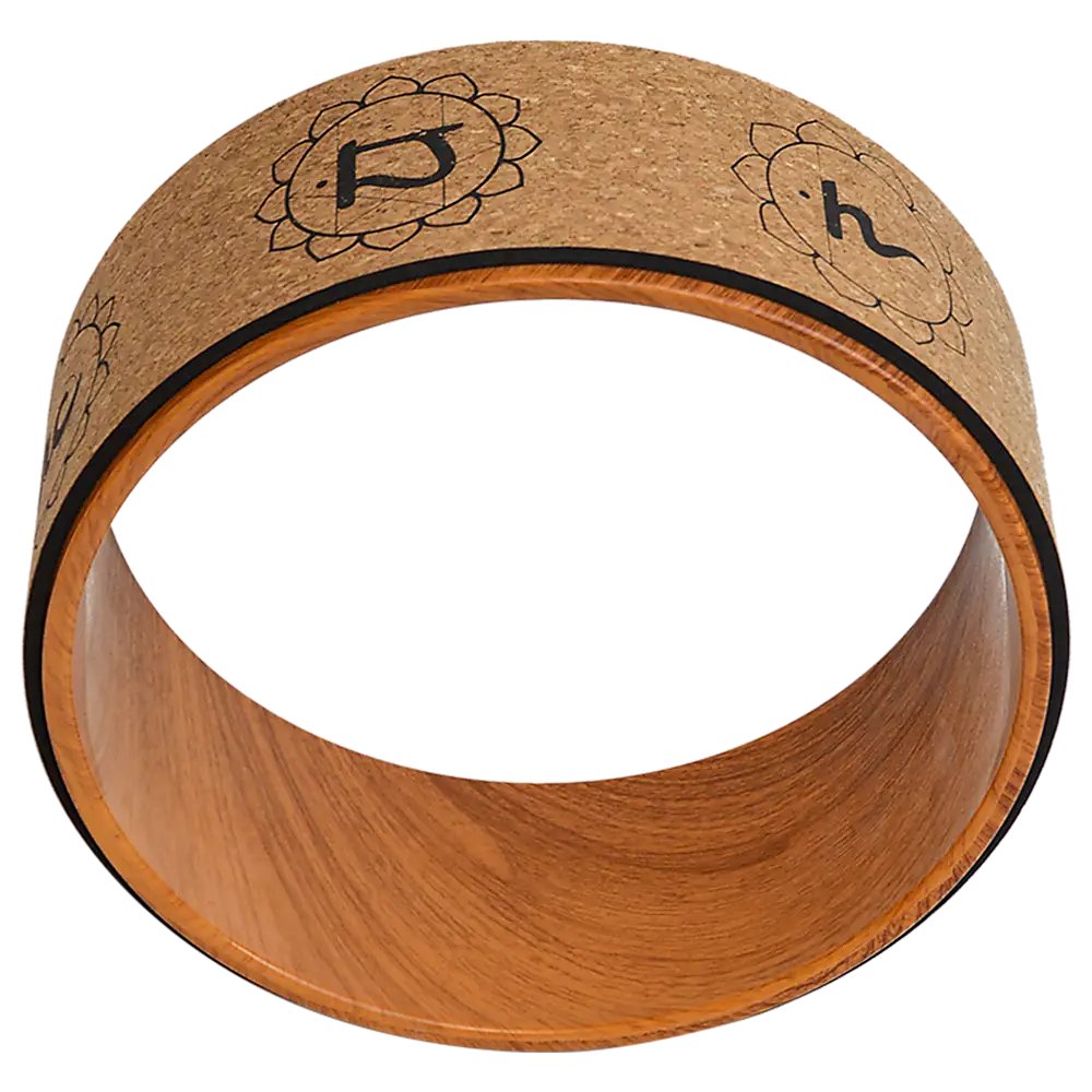 Yoga Pilates Wheel Cork Circle Back Stretch Roller