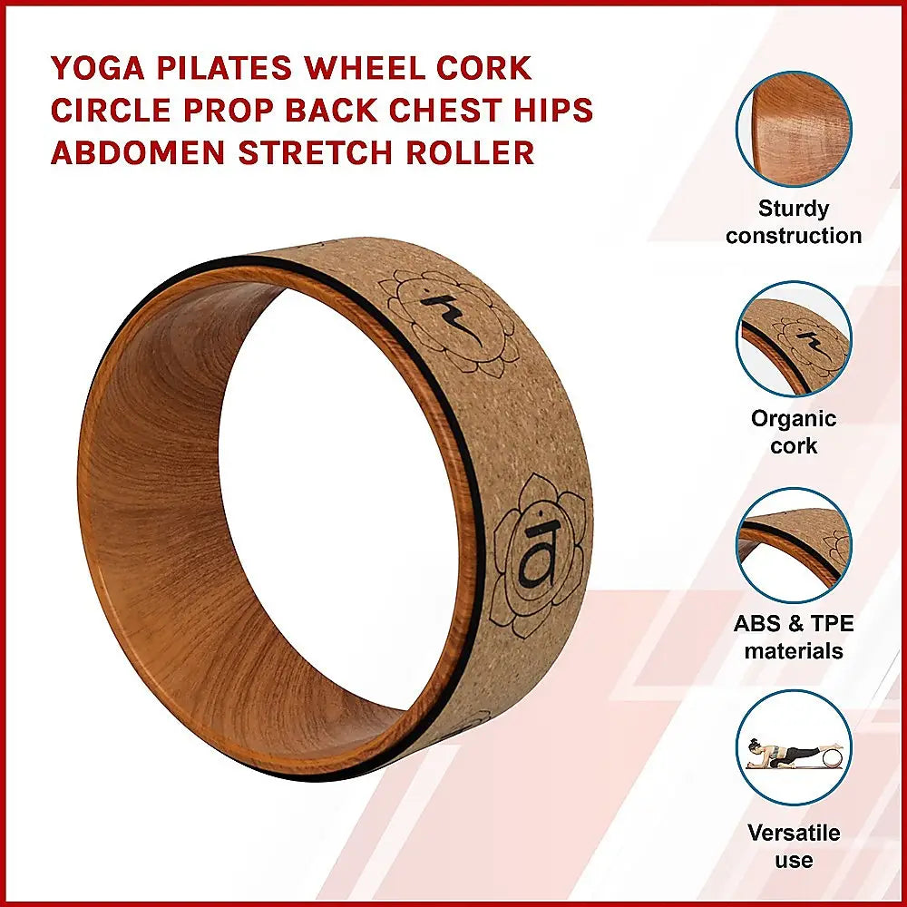 Yoga Pilates Wheel Cork Circle Back Stretch Roller