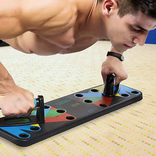 9 in 1 Push Up Board Yoga Bands Fitness Workout Train Gym