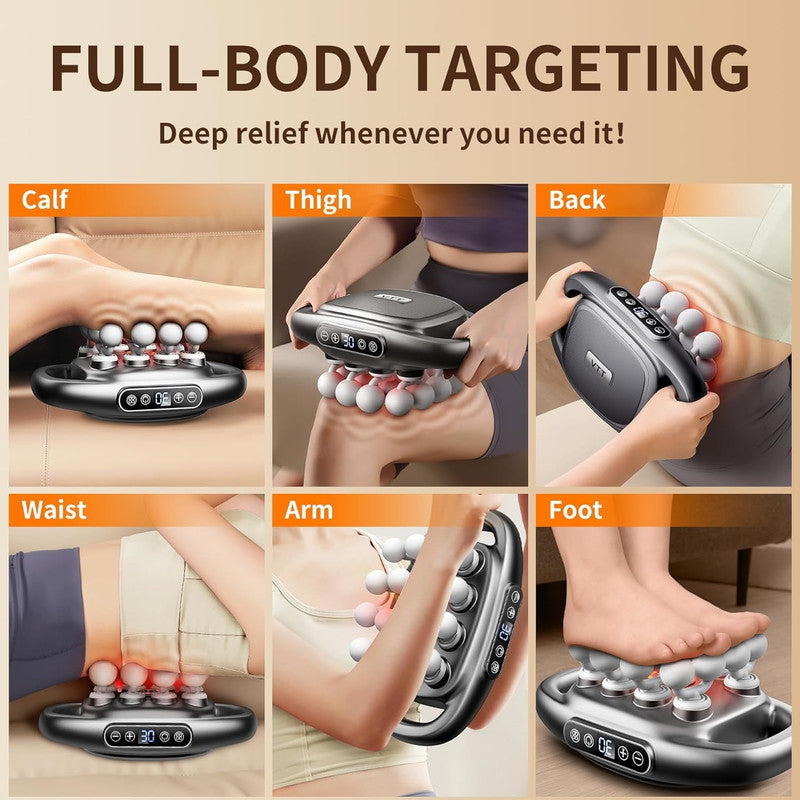16-Head Massage Gun Set, Deep Tissue Percussion Massager with 3 Modes & 30 Intensities,Quiet Muscle Massage Gun for Back,Shoulders, Legs, Foot, Body Muscle Pain Relief Christmas gifts