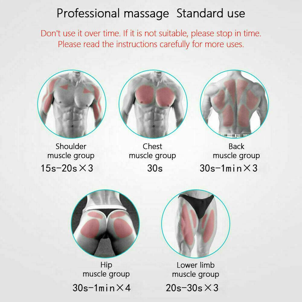 POWERFUL 6 Heads LCD Massage Gun - Carbon fibre