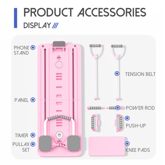 Pink Multi-functional Core Training Board with Digital Timer