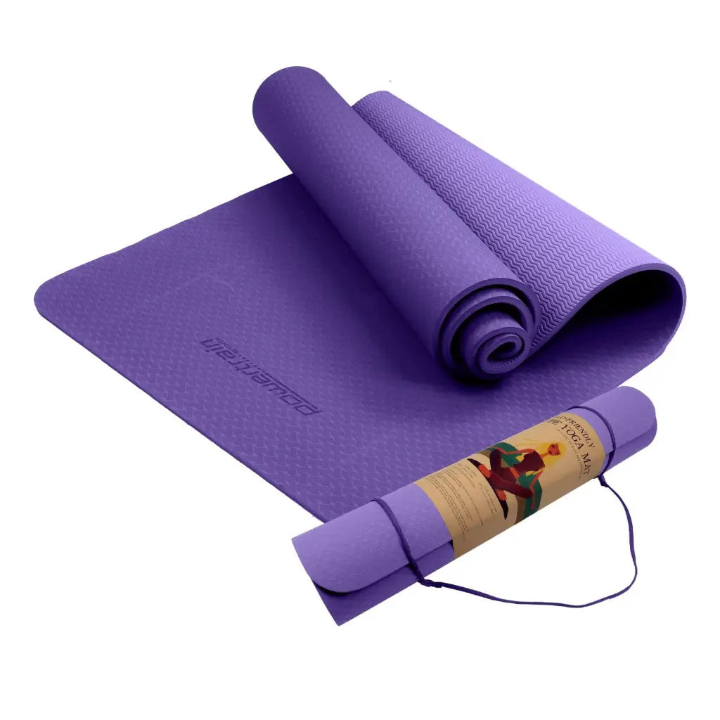 Powertrain Eco-friendly Non Slip 6mm Yoga Mat - Dark