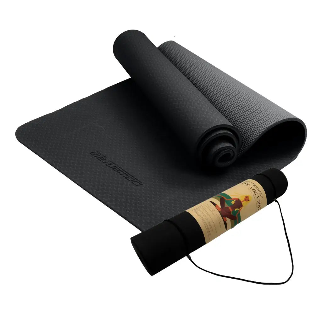 Powertrain Eco-friendly Non Slip 6mm Yoga Mat - Midnight