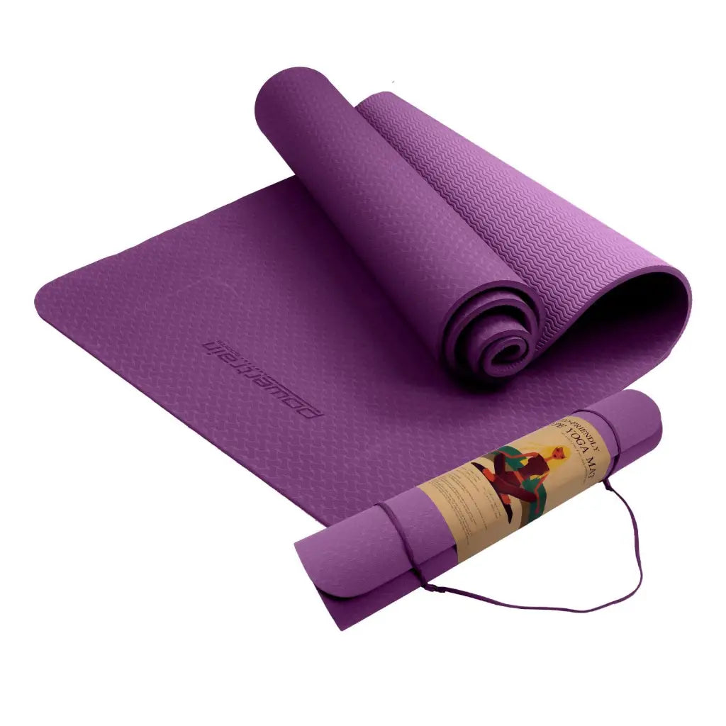 Powertrain Eco-friendly Non Slip 6mm Yoga Mat - Royal Purple