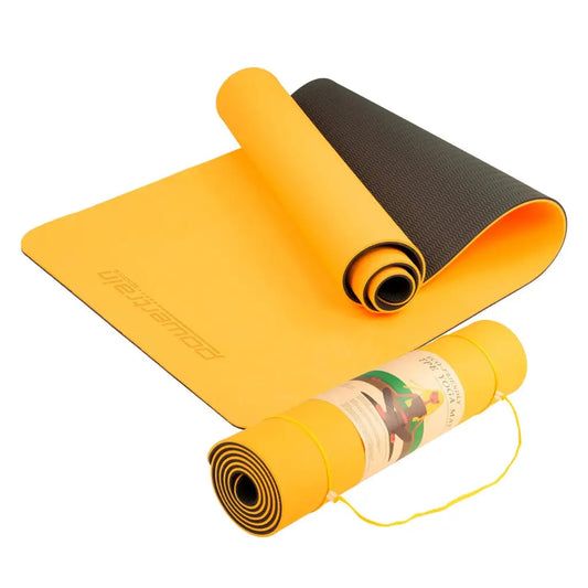 Powertrain Eco-friendly Non Slip 8mm Yoga Mat - Orange