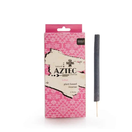 Soul Sticks Lotus Aztec scented 6 Incense Sticks in Pink Box.
