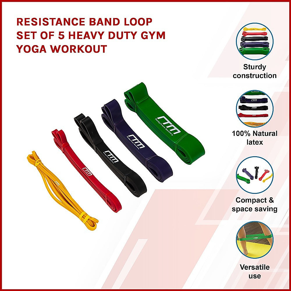 Randy & Travis Machinery Resistance Band Loop Set of 5